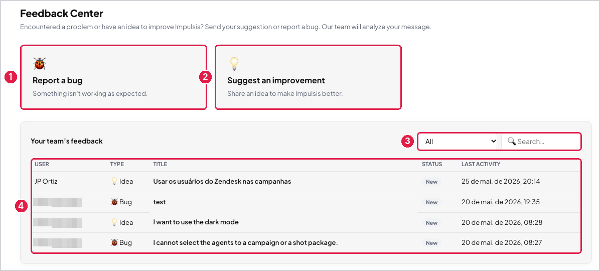 Feedback Center